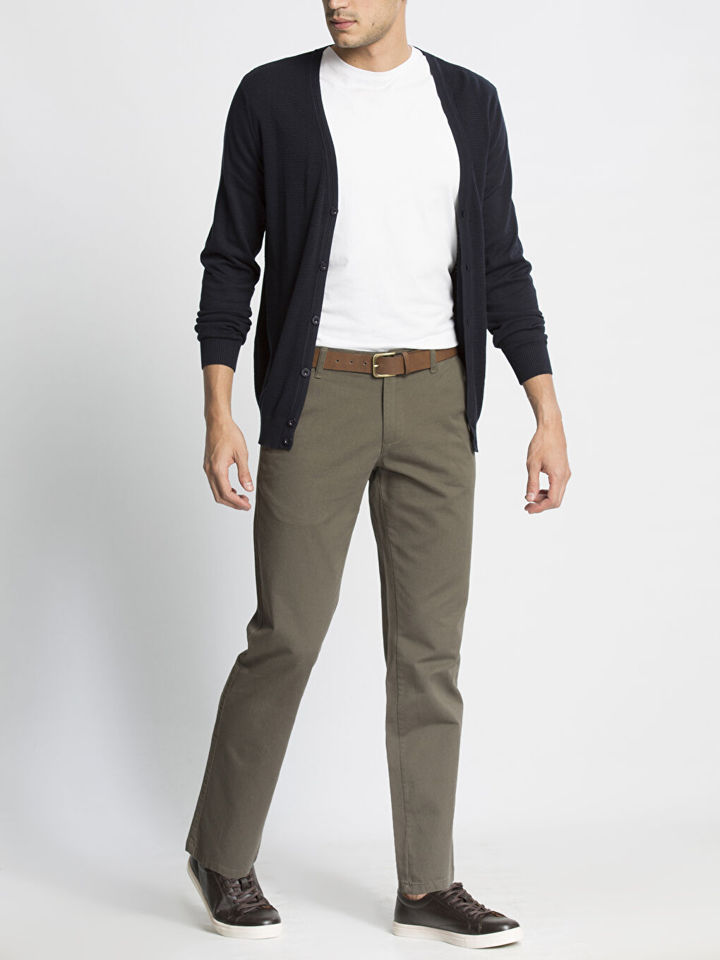 Loose Fit Cotton Chino Trousers-2