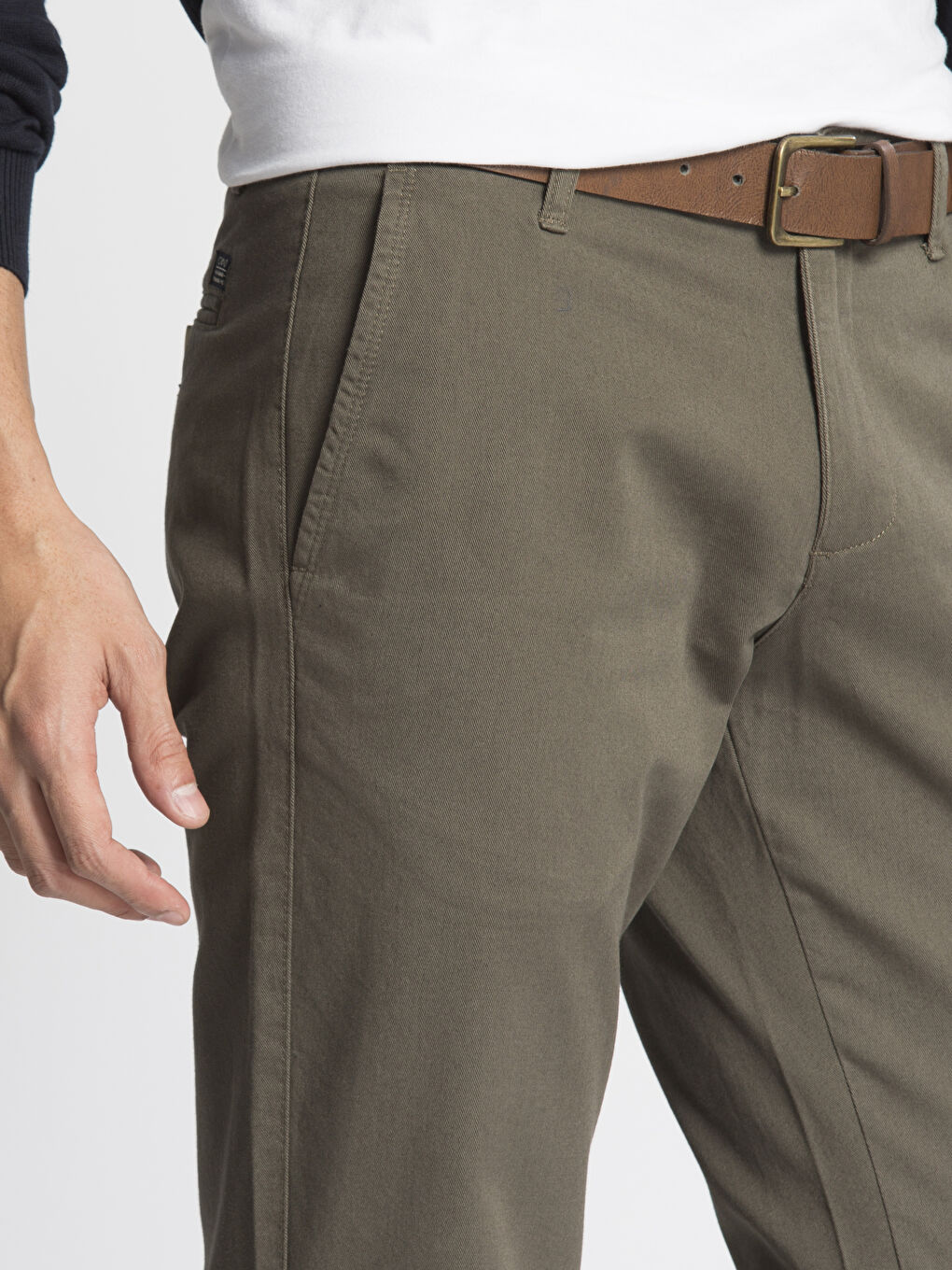 Loose Fit Cotton Chino Trousers-3