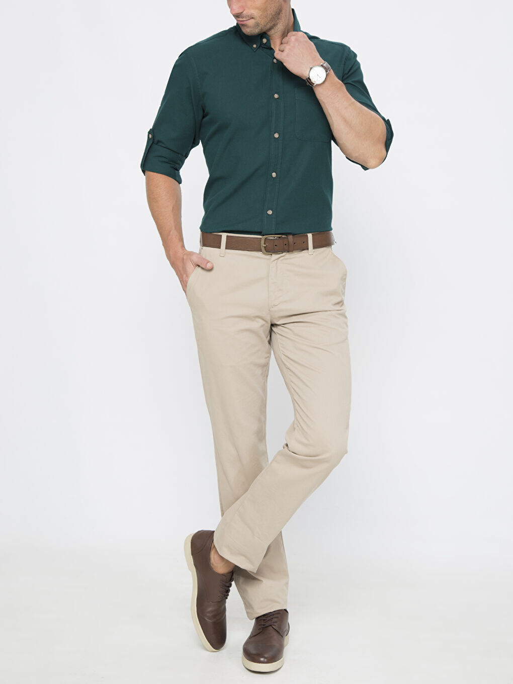 قميص اخضر رجال-2