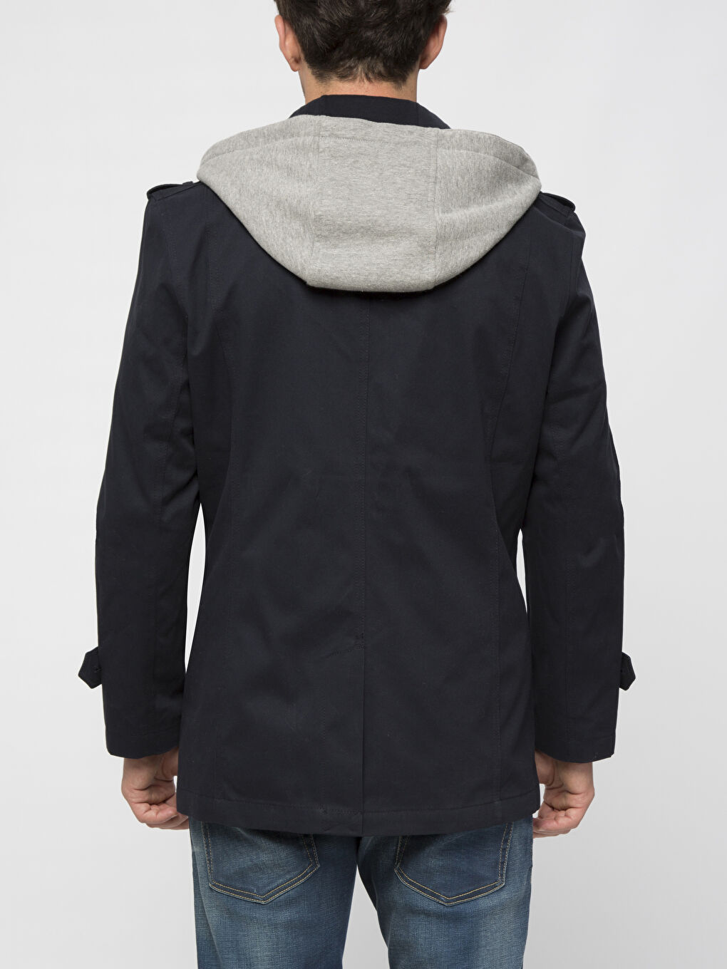 Man BLACK Trench Coat-2