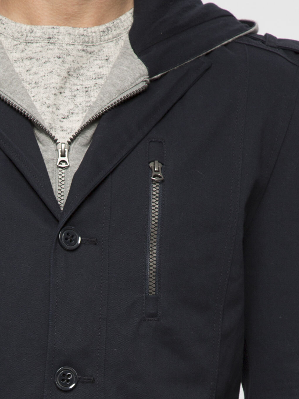 Man BLACK Trench Coat-4