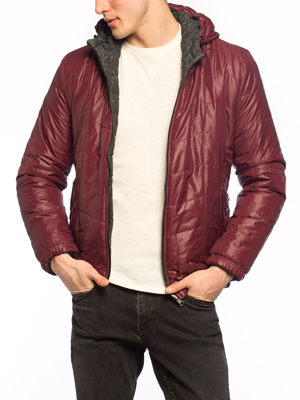 Man BORDEAUX Puffer Coat