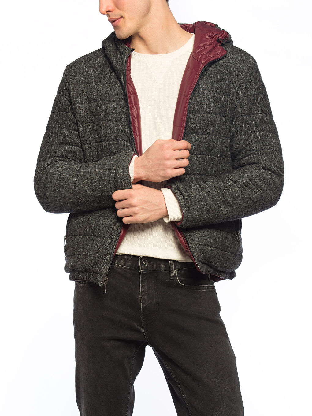 Man BORDEAUX Puffer Coat-1