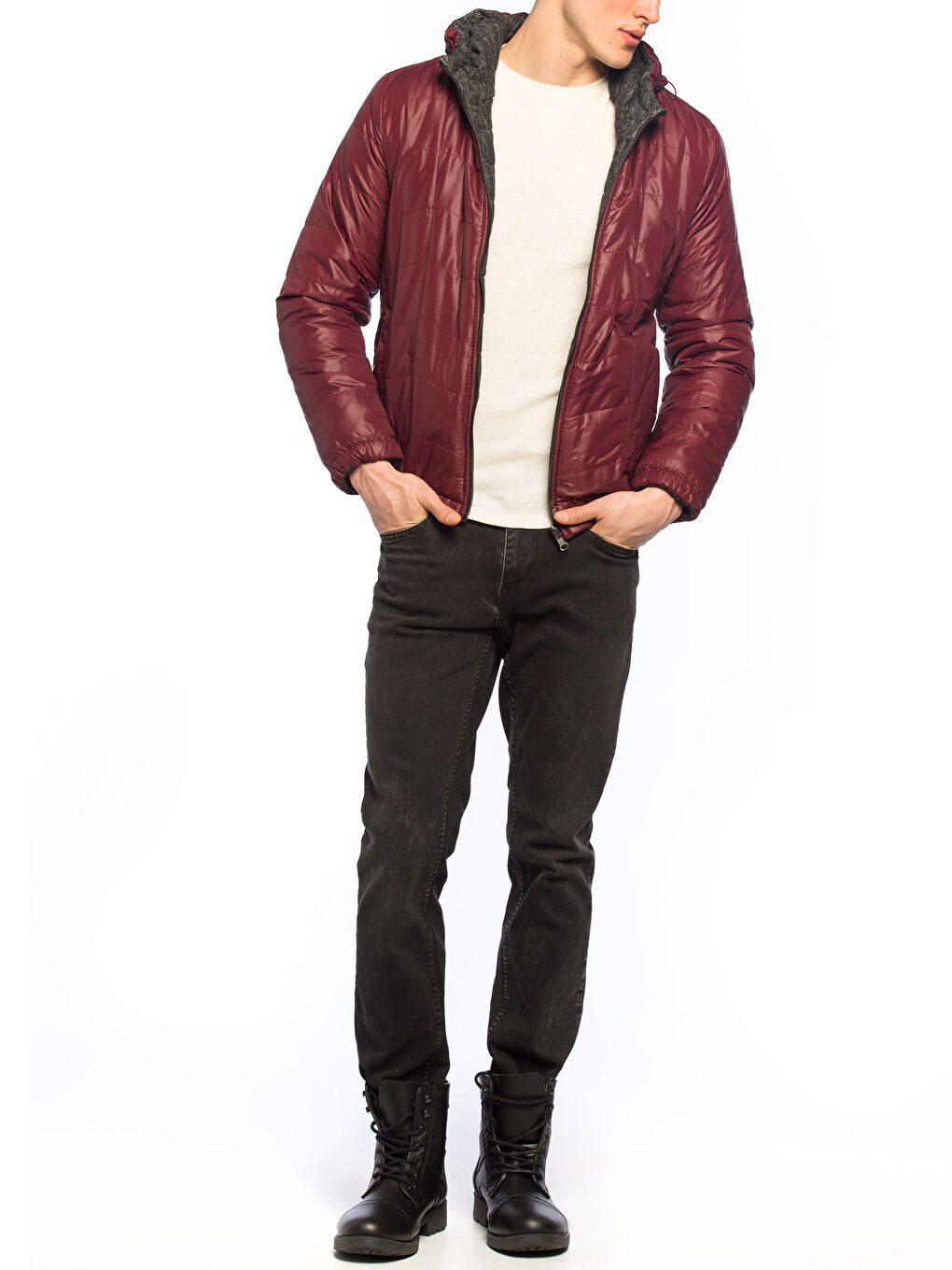 Man BORDEAUX Puffer Coat-4