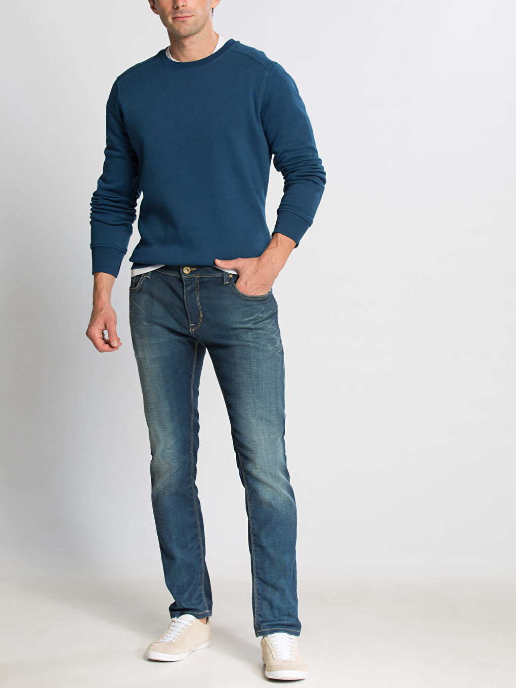 Lacivert Küllü Mavi Sweatshirt-2