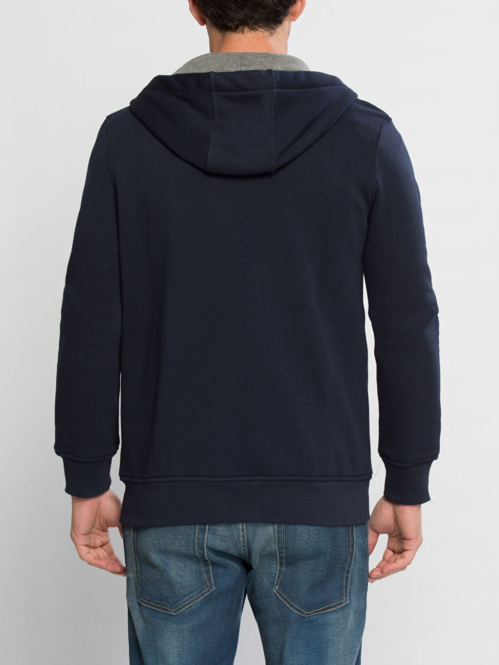 Lacivert Fermuarlı Sweatshirt-1