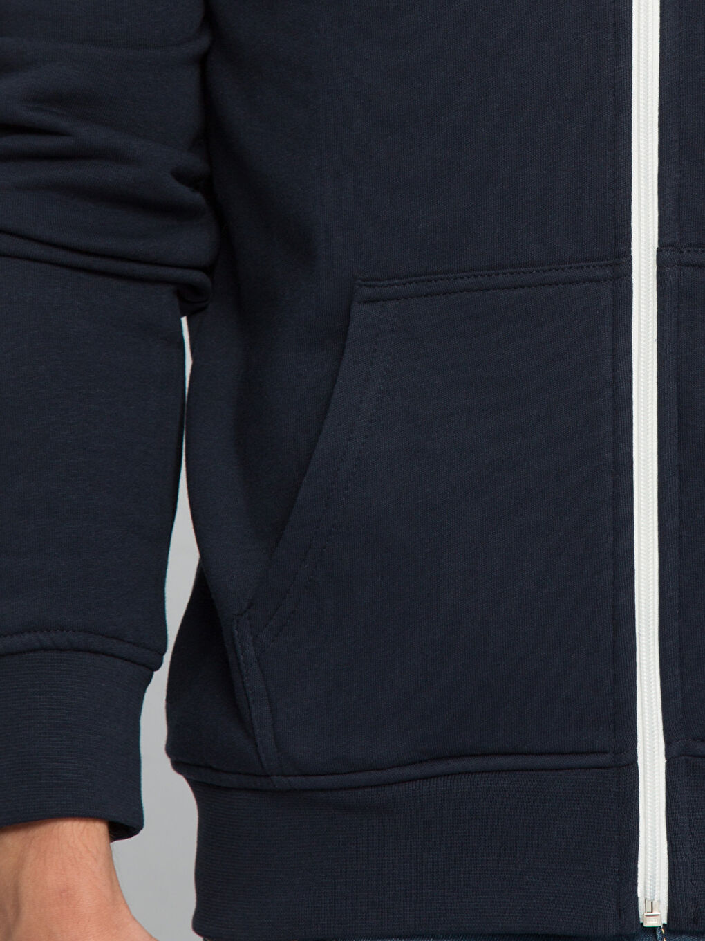 Lacivert Fermuarlı Sweatshirt-3