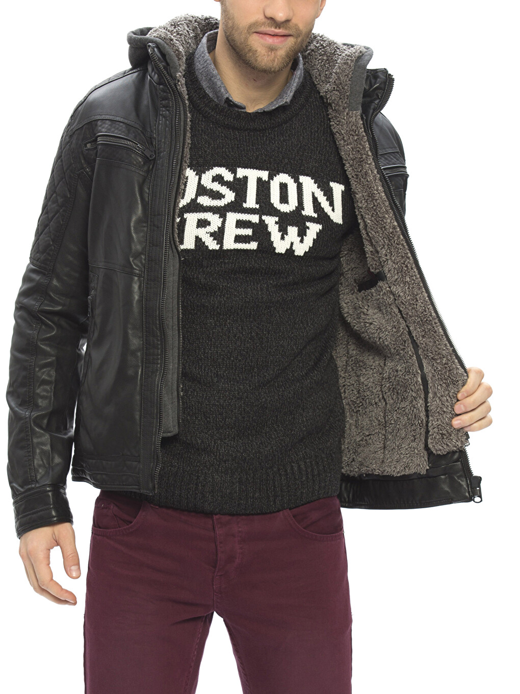 Heavy Short Coat with Hood-1