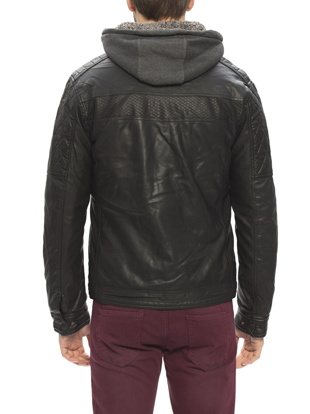 Heavy Short Coat with Hood-2
