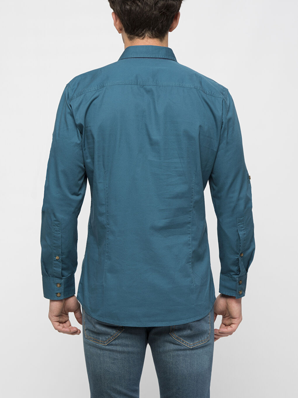 Petrol Lacivert Gömlek-1