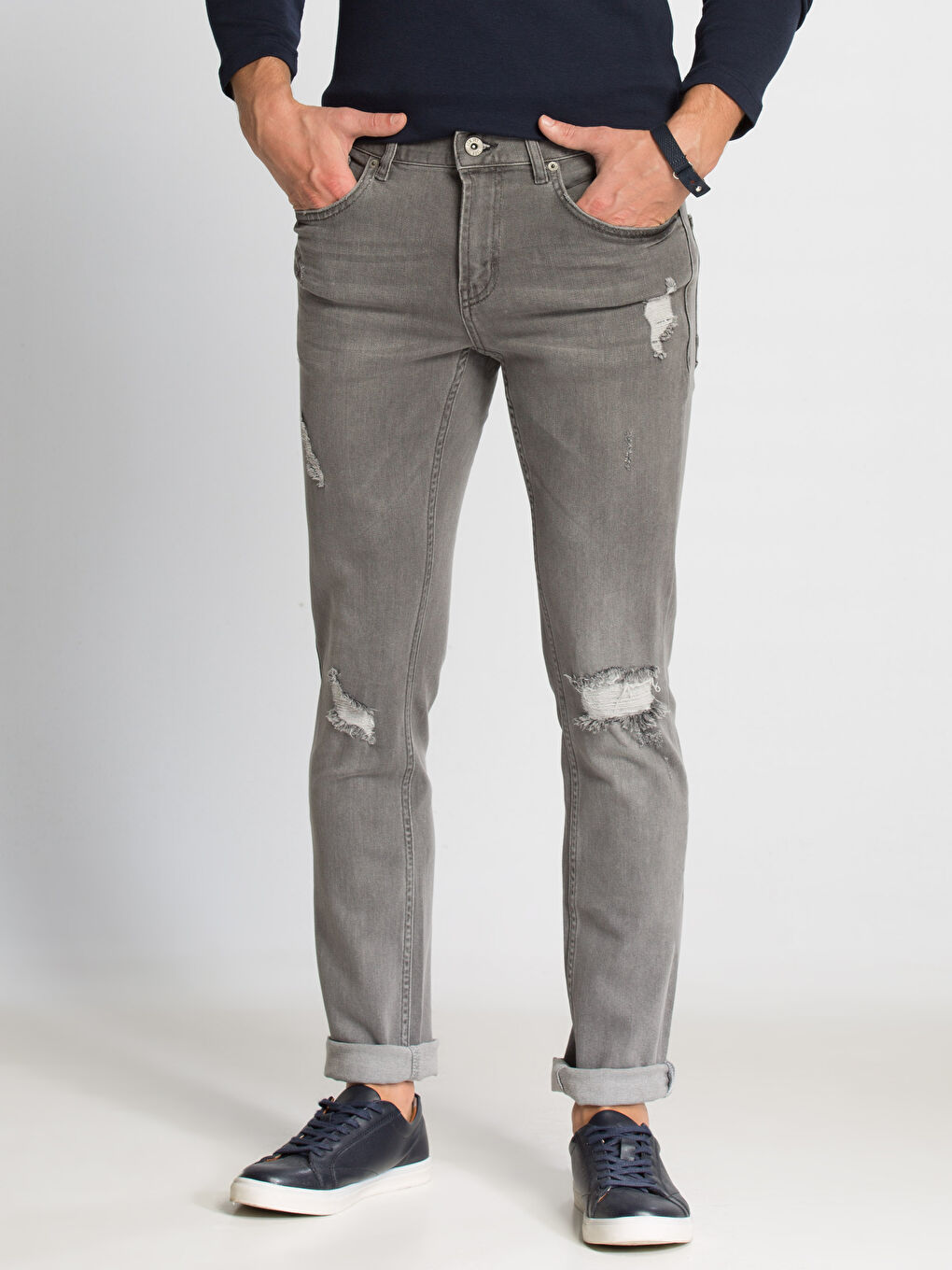 Gri Rodeo Jean Pantolon
