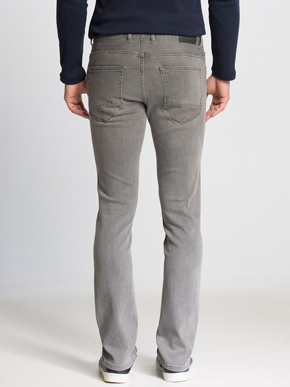 Gri Rodeo Jean Pantolon-1