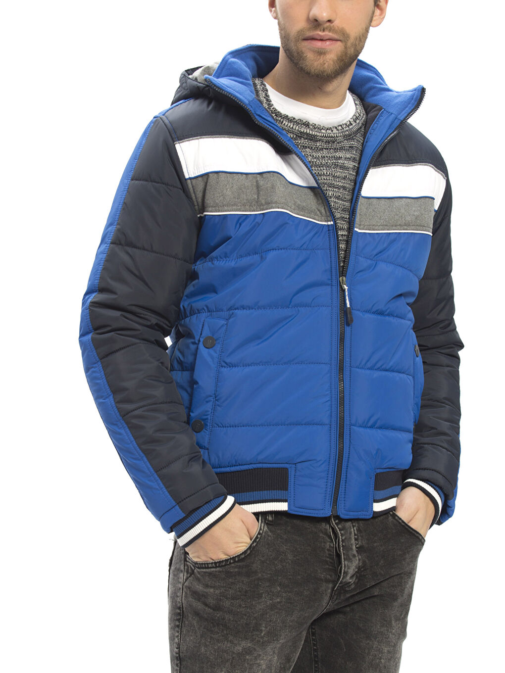 Mavi Mavı Şişme Mont