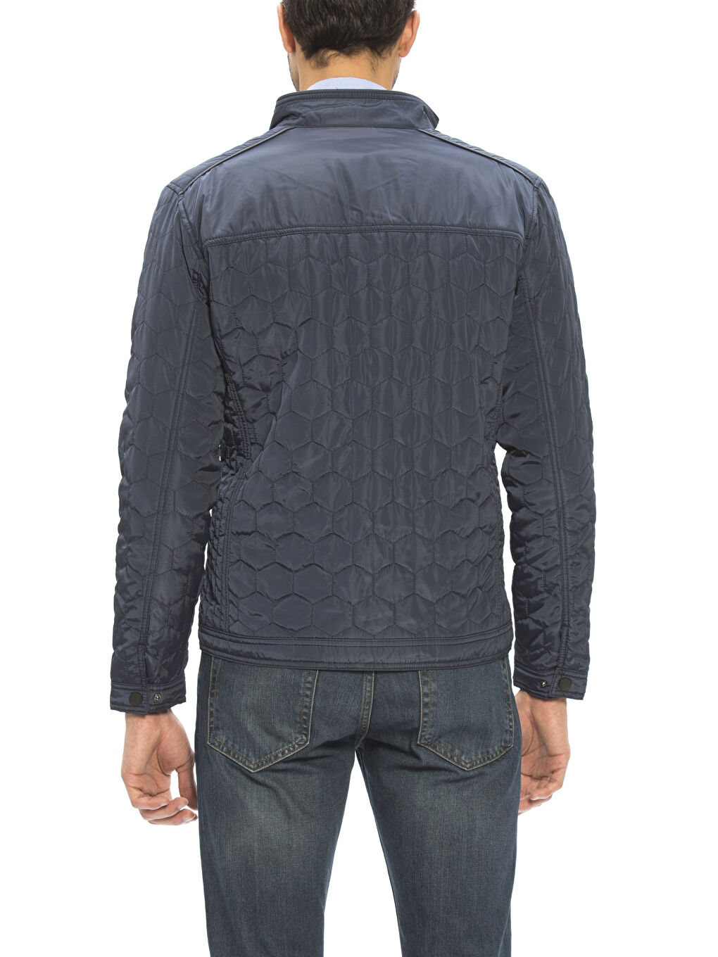 Lacivert Kapitoneli Cepli Mont-2