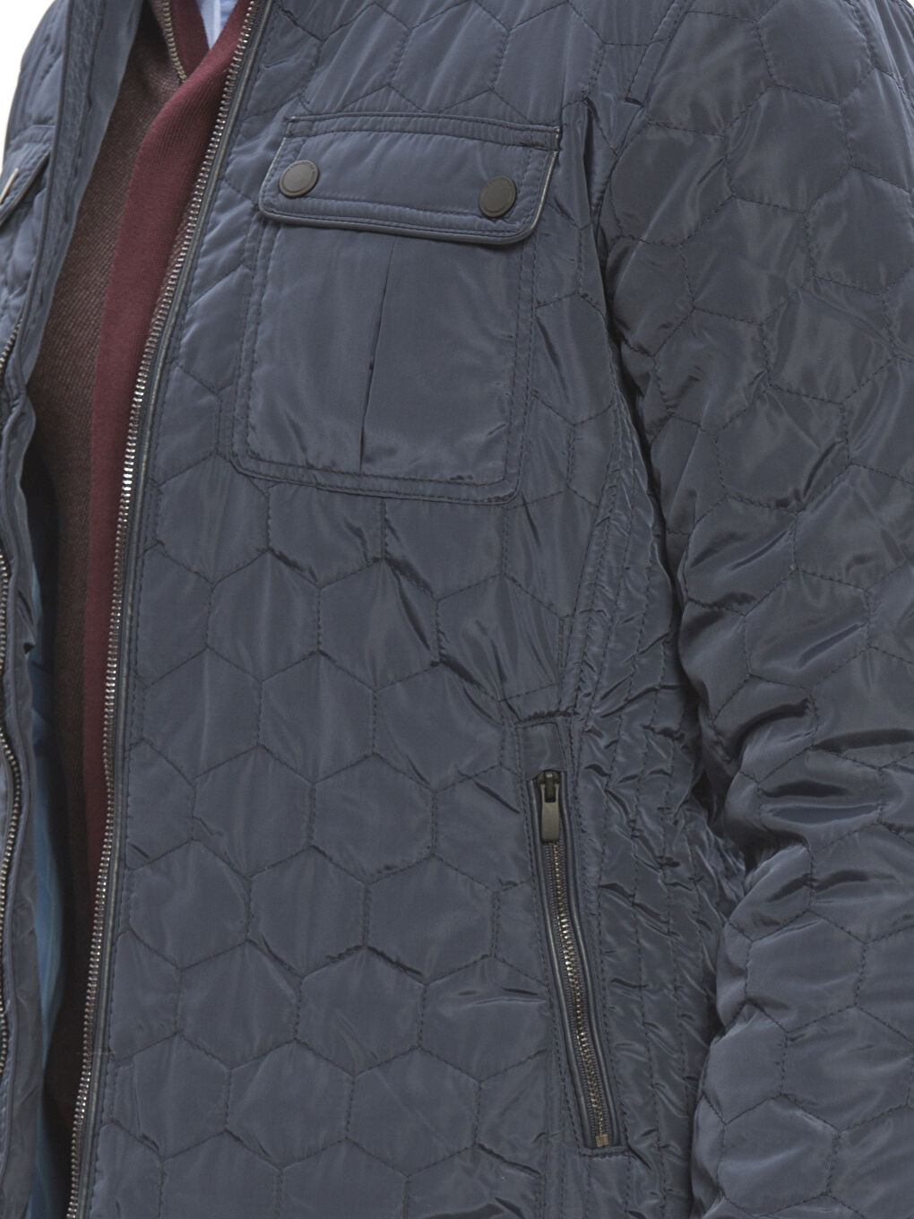 Lacivert Kapitoneli Cepli Mont-4