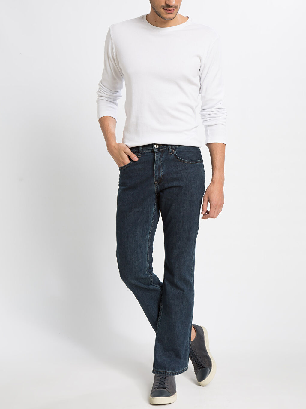 Orta İndigo Rodeo Jean Pantolon-2