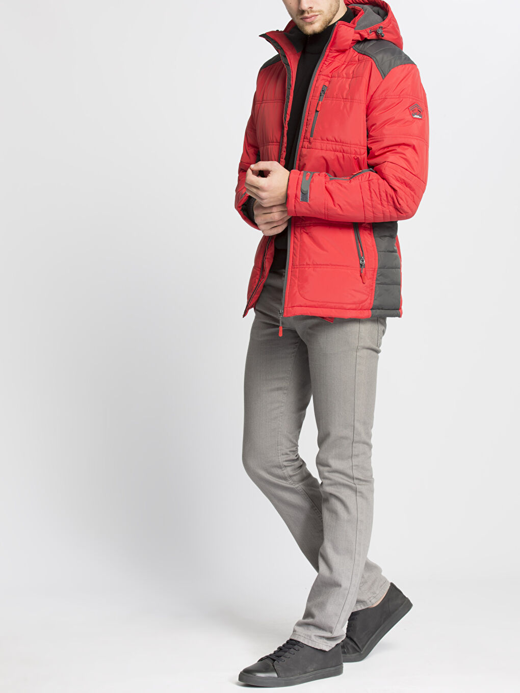 Man RED Puffer Coat-3