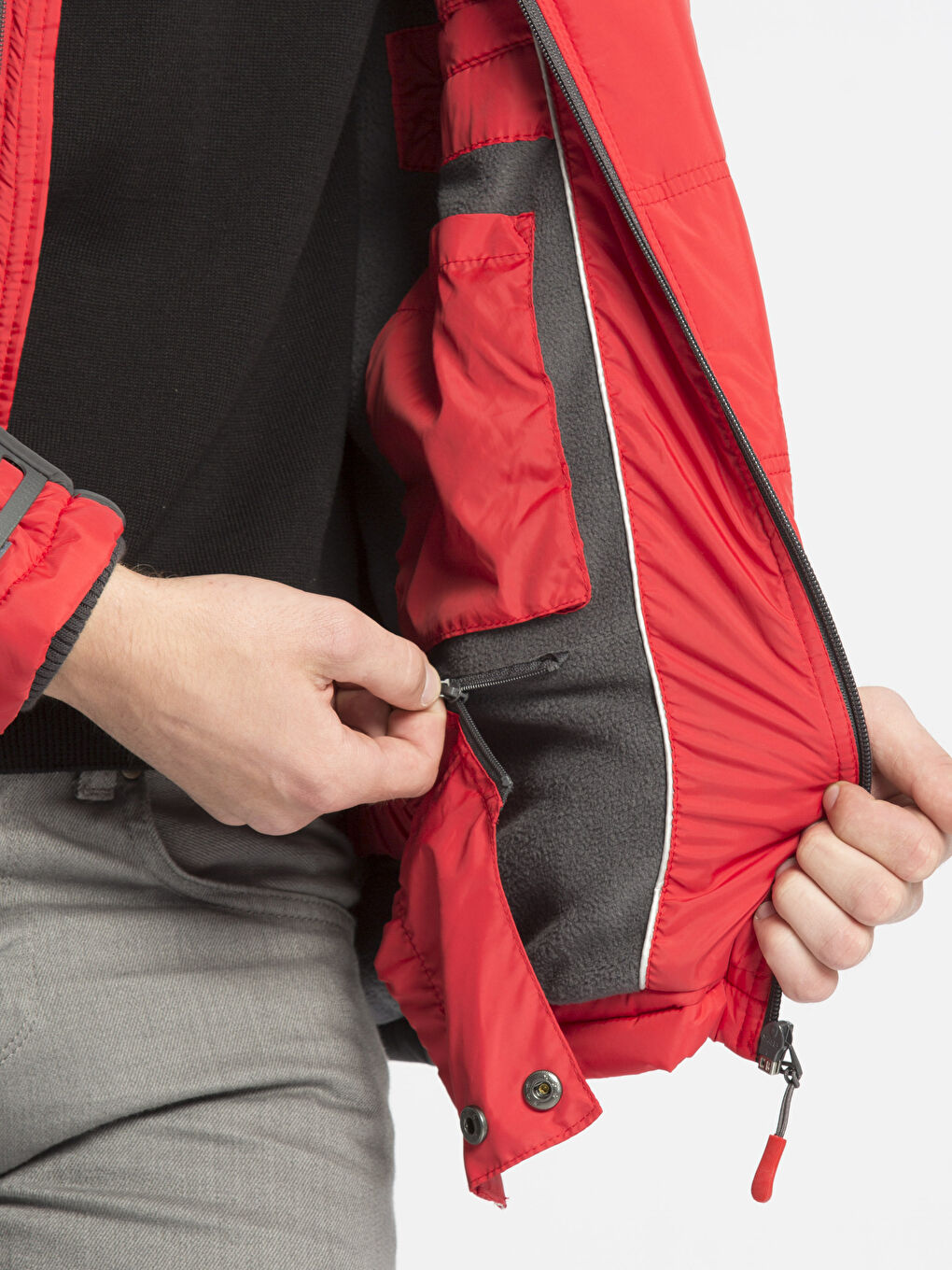 Man RED Puffer Coat-4