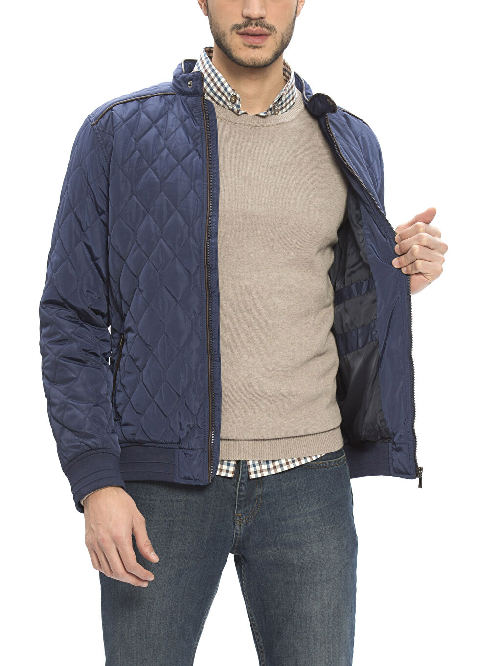 Mürekkep Mavi Şişme Mont-1