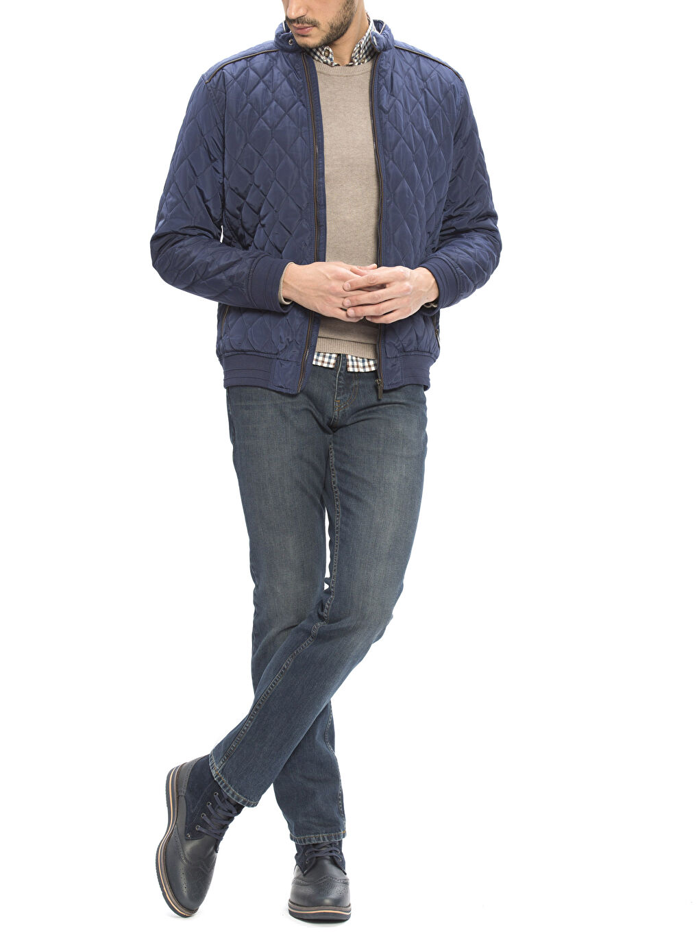 Mürekkep Mavi Şişme Mont-3