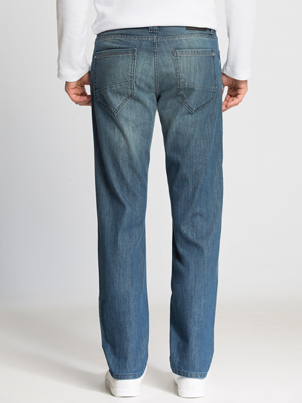 Orta İndigo Rodeo Jean Pantolon-1