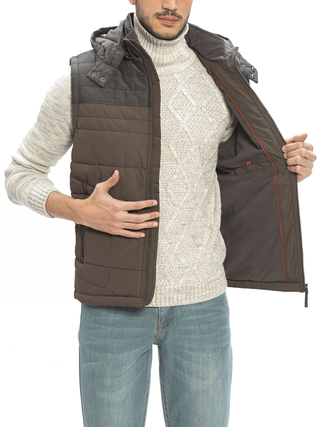 Vestă KAKI Bărbat-1