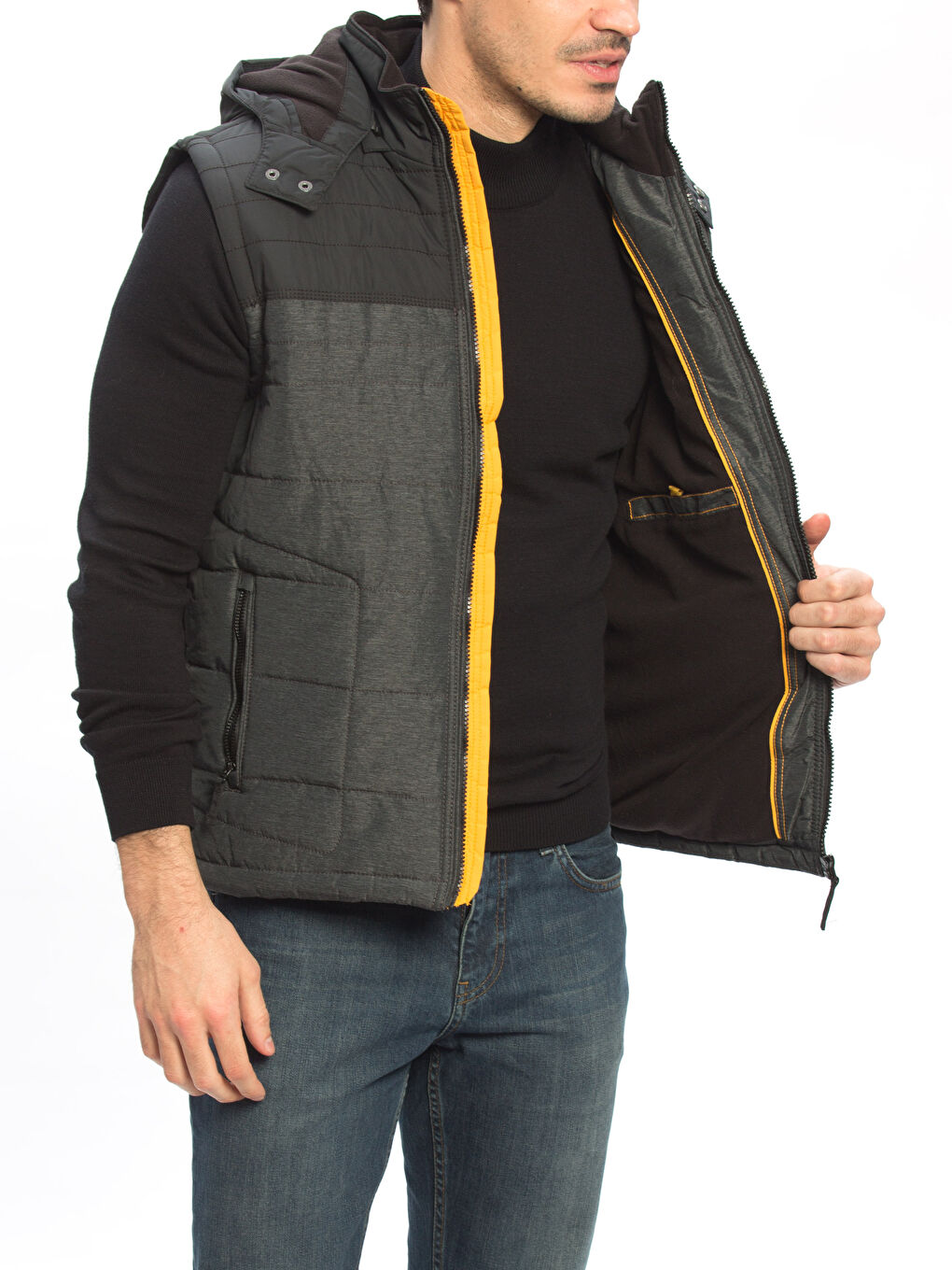 Man GREY Waistcoat-1