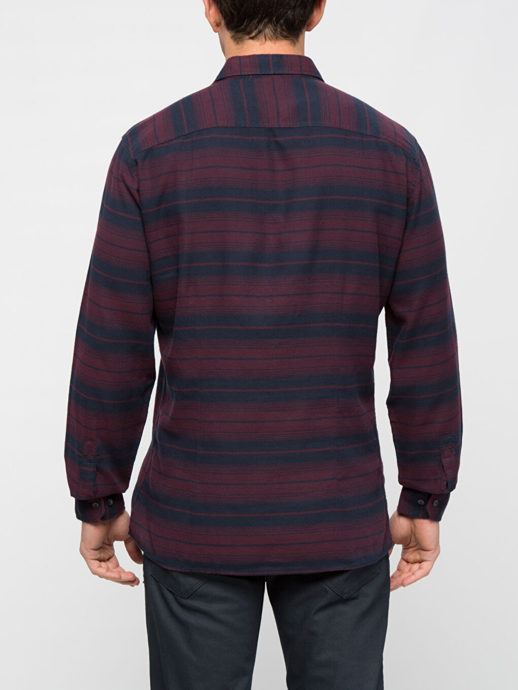 Man BORDEAUX Flannel Shirt-1