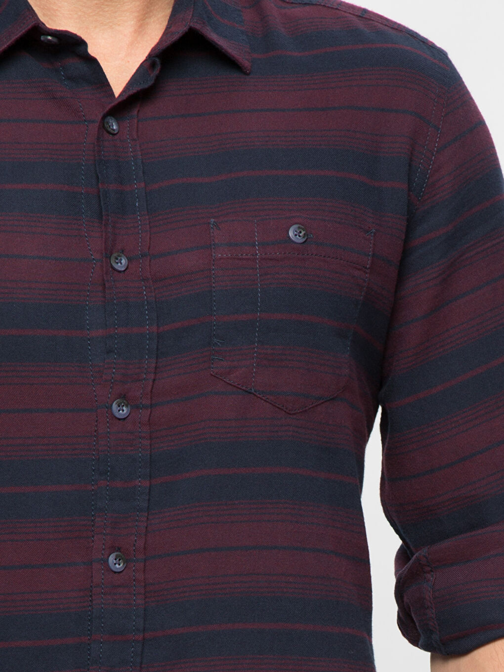 Man BORDEAUX Flannel Shirt-3