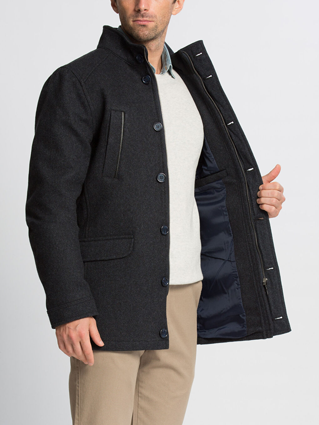 İndigo Melanj Kaşe Kaban-1