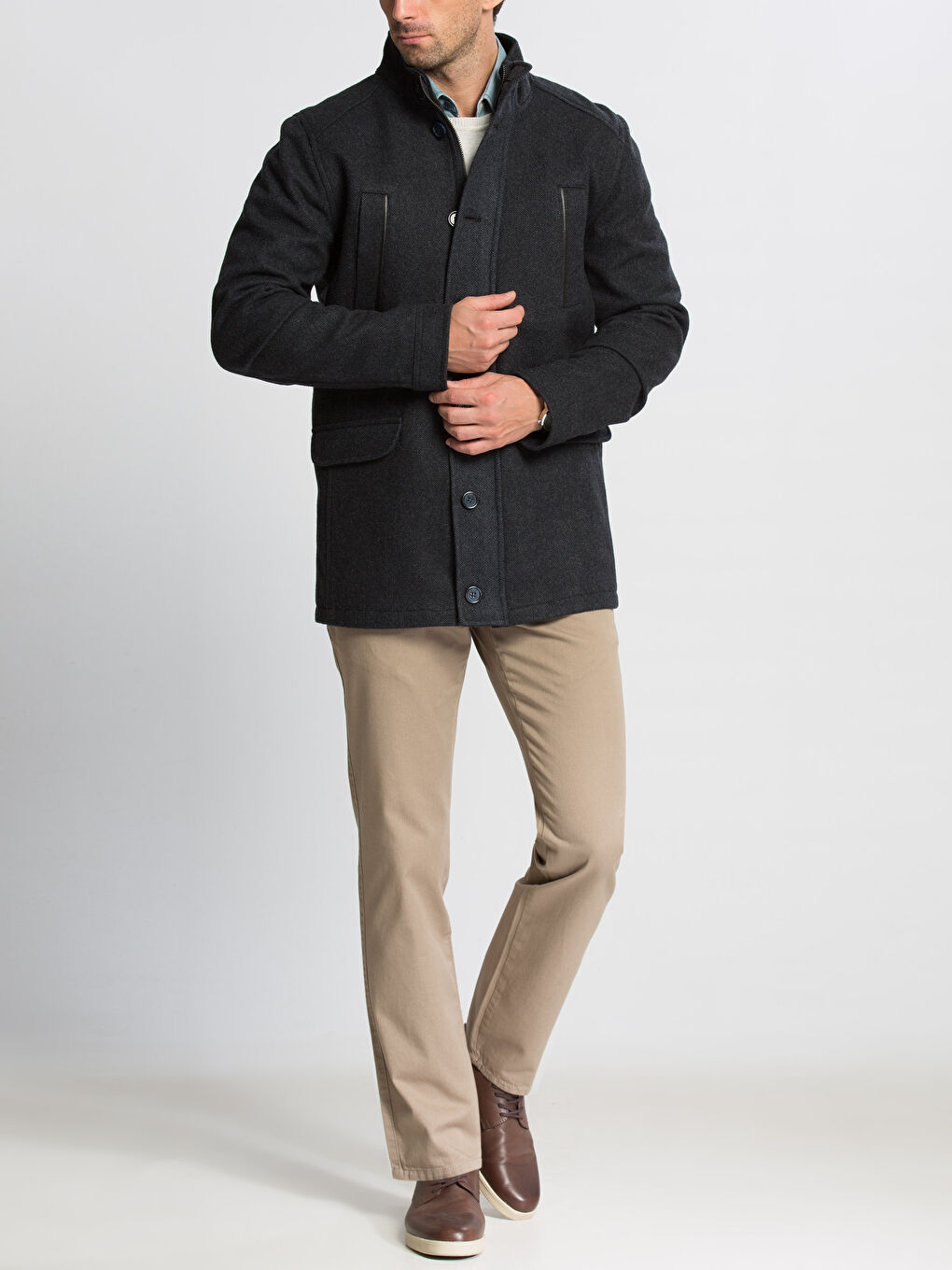 İndigo Melanj Kaşe Kaban-3