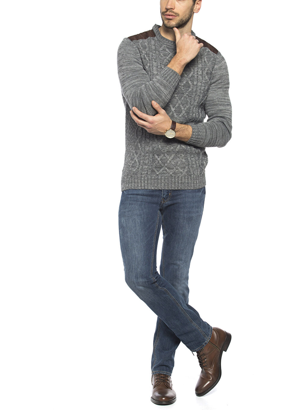 كنزة صوفية وردي رجل-2