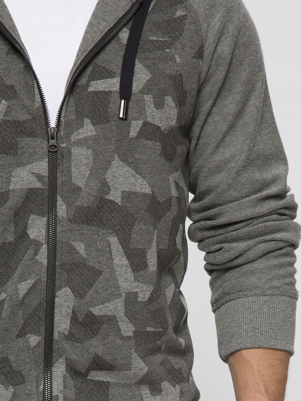 Man ANTHRACITE Zip-Up Sweatshirt-3