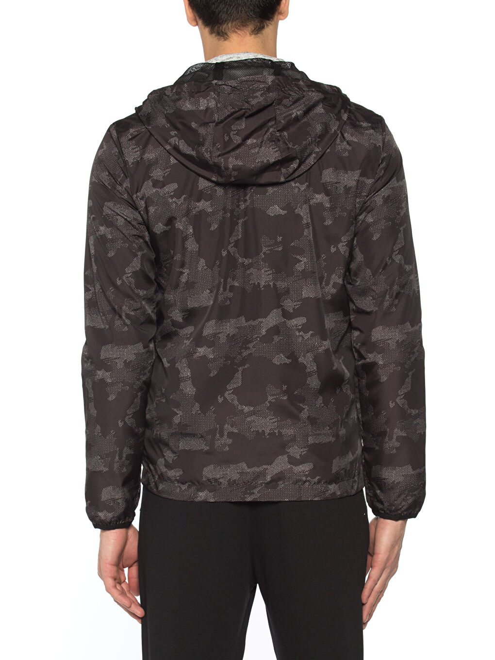 Antrasit Baskı Şişme Mont-1