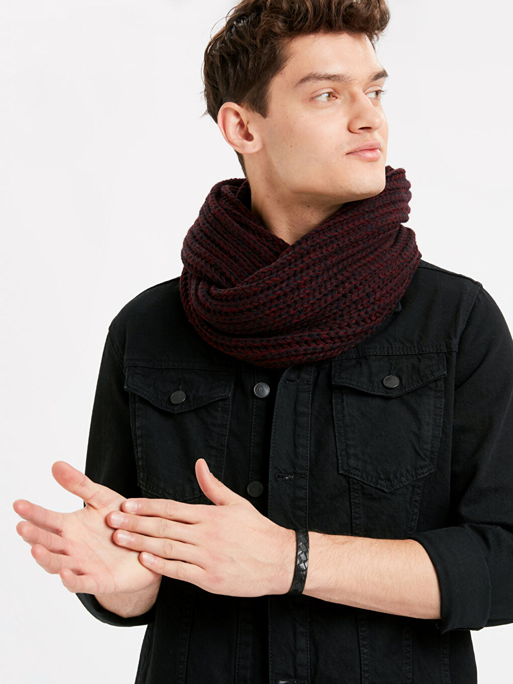 Écharpe ROUGE BORDEAUX Homme