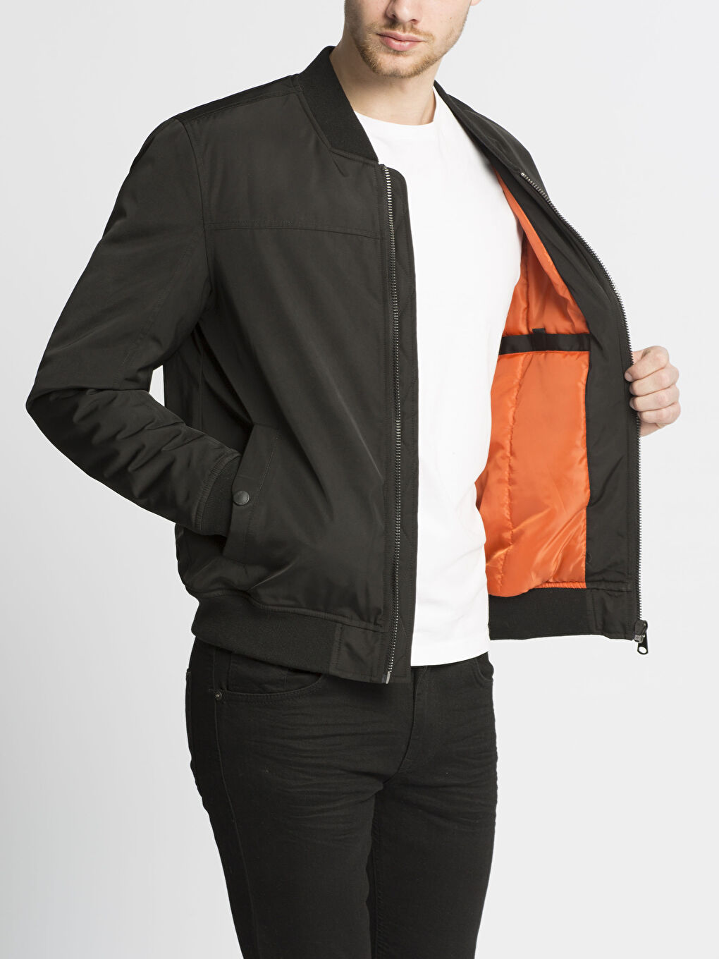XSIDE Man BLACK Overcoat -6K8715Z8-CVL - LC Waikiki