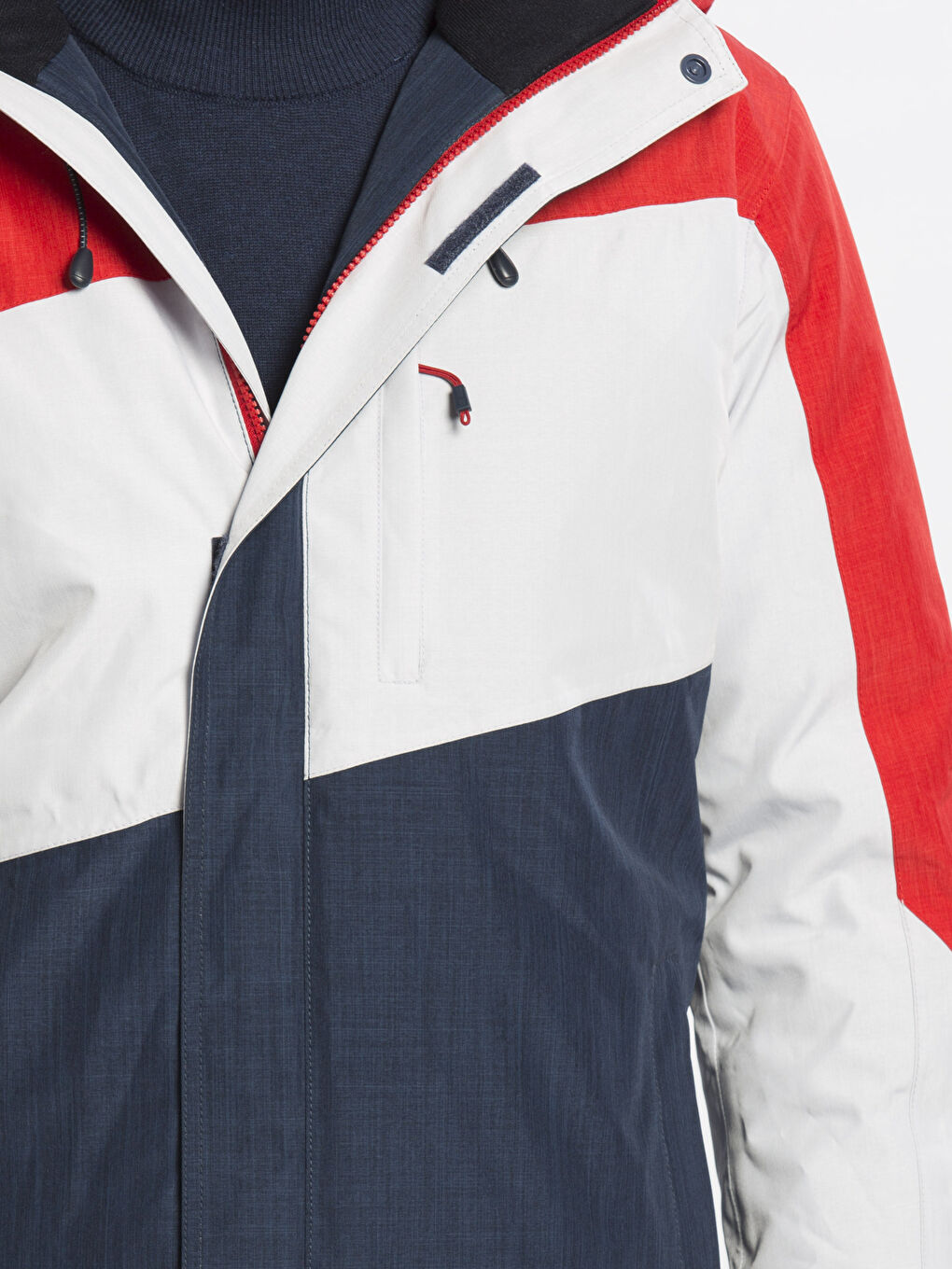 Kırmızı Melanj Şişme Mont-4