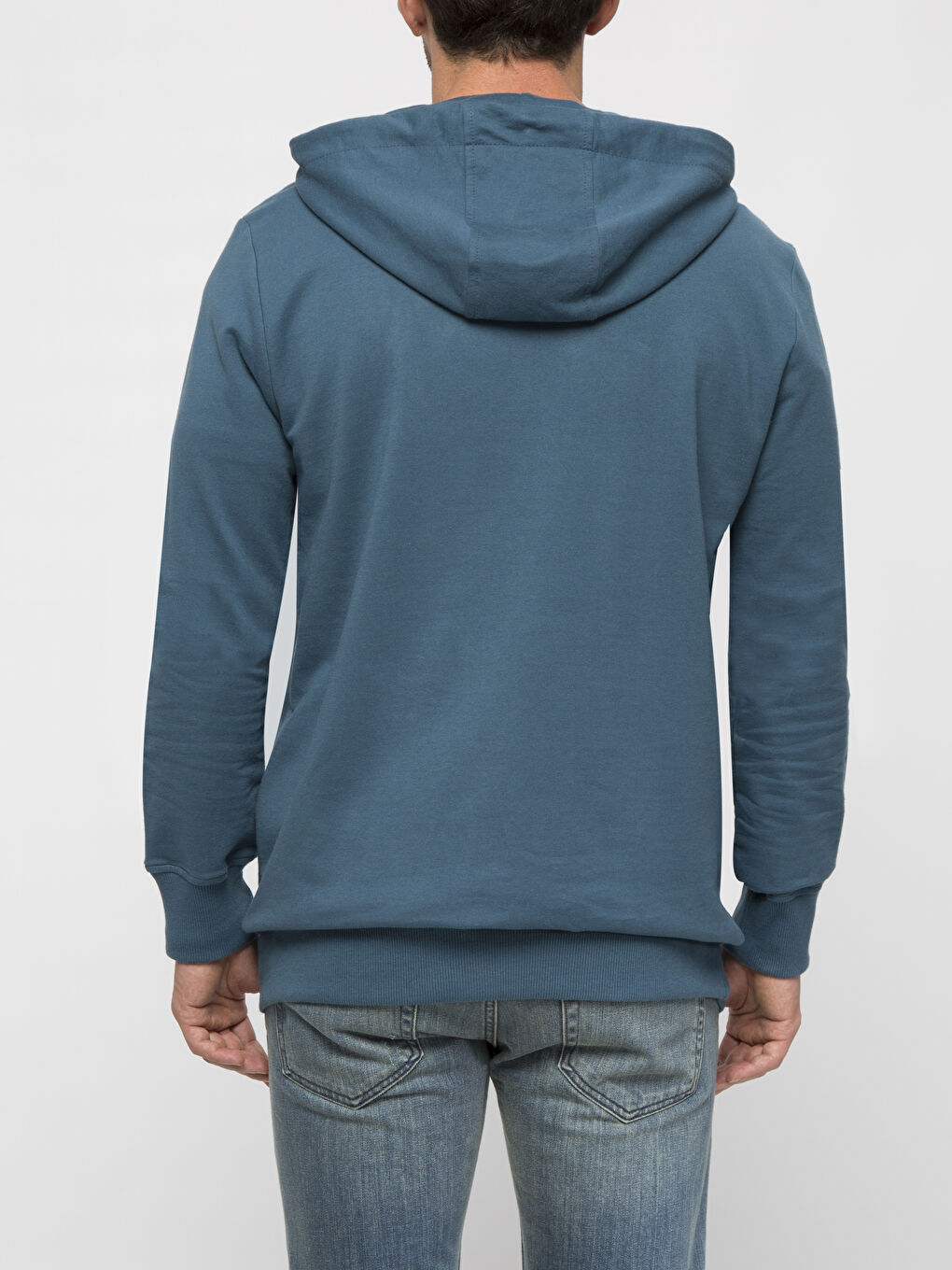 Мужчины Голубой Худи-1