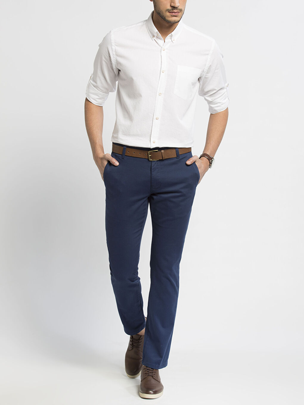 Pantalon chino MARINE Homme-2