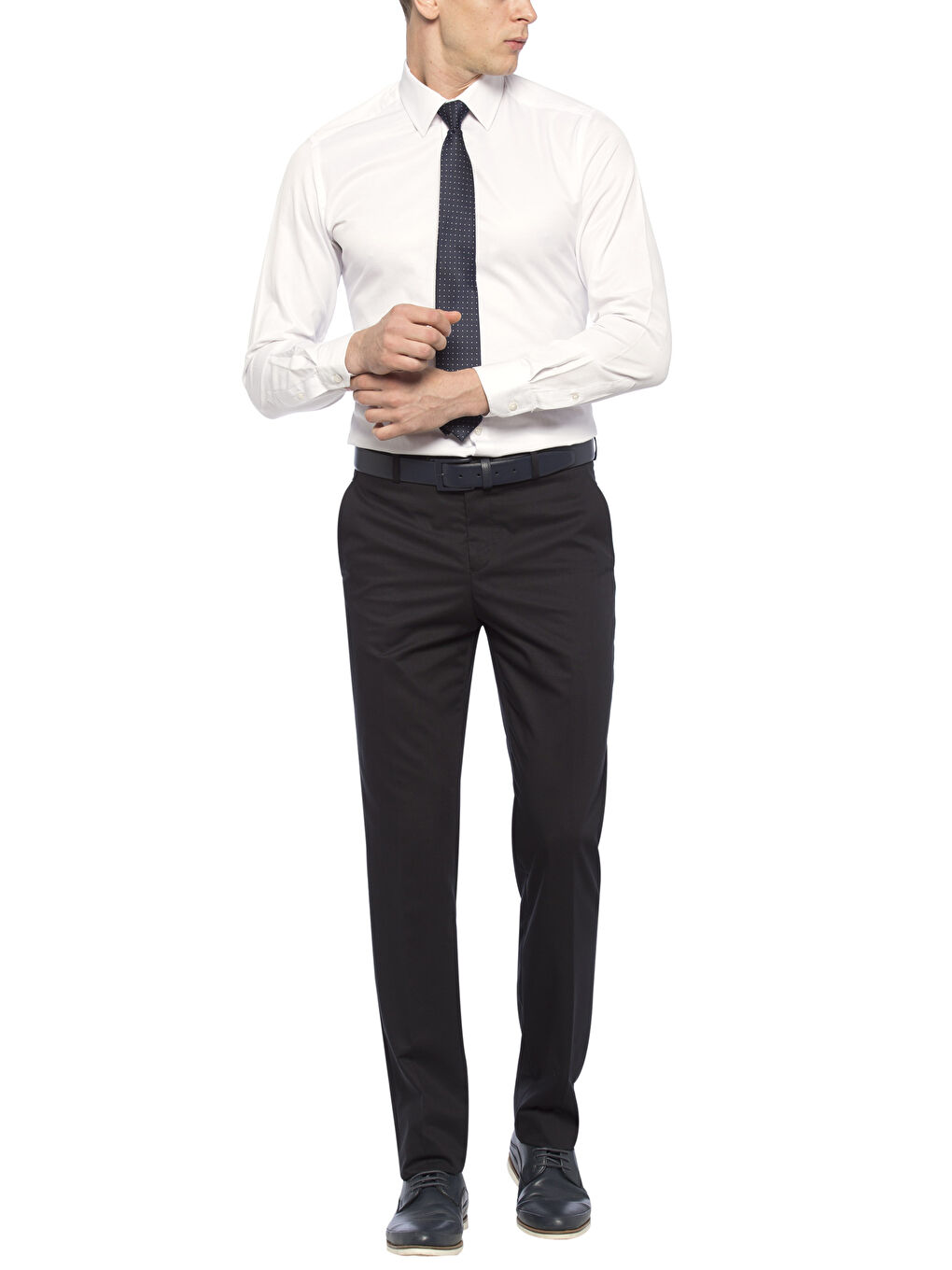 Koyu Lacivert Kumaş Pantolon-2