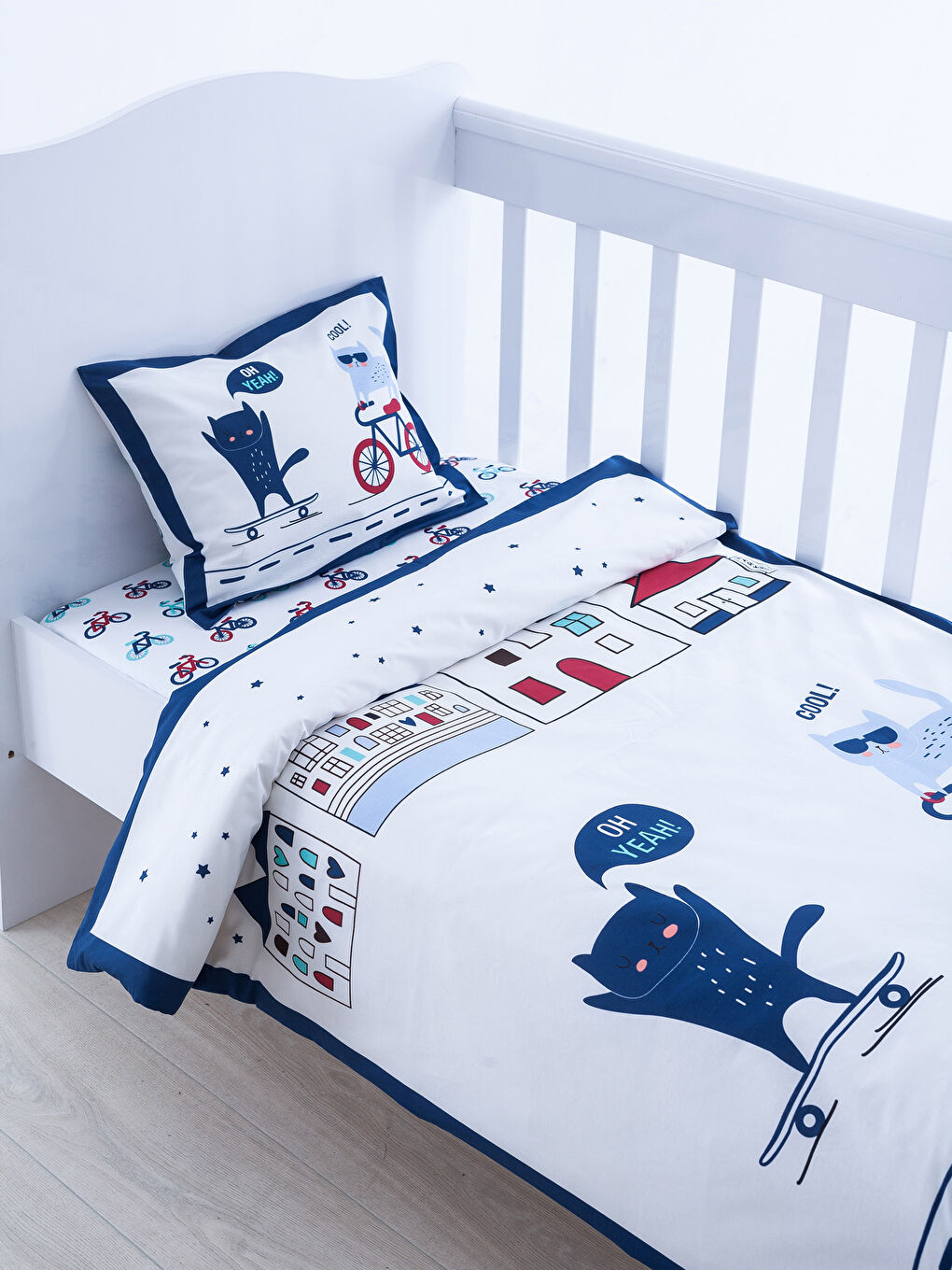 WHITE Baby's Duvet Cover Full Set