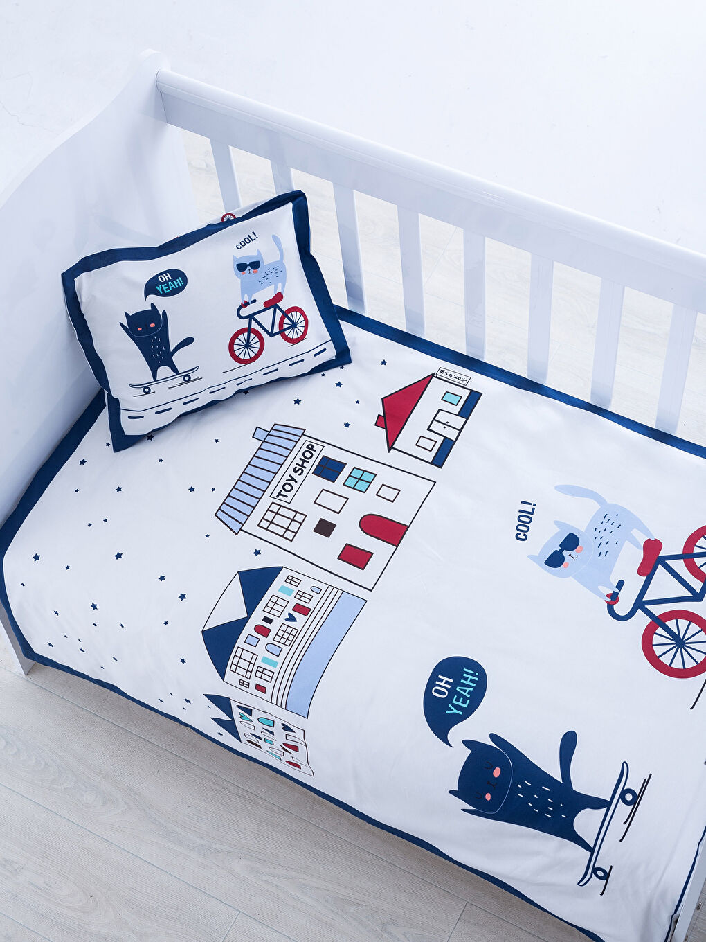 WHITE Baby's Duvet Cover Full Set-2