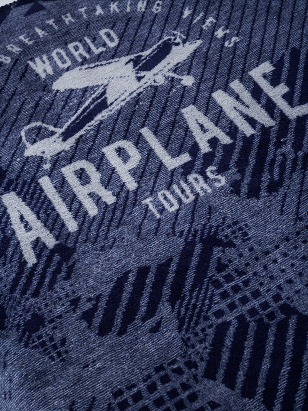 Lacivert Baskılı Çocuk Battaniyesi-3