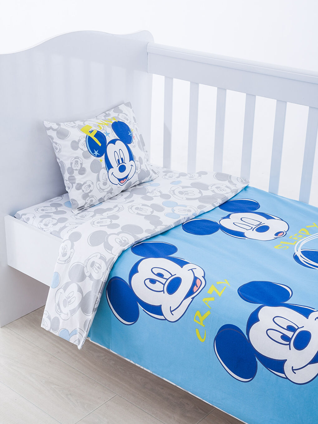 Mavi Baskılı Bebek Nevresim Takımı-1