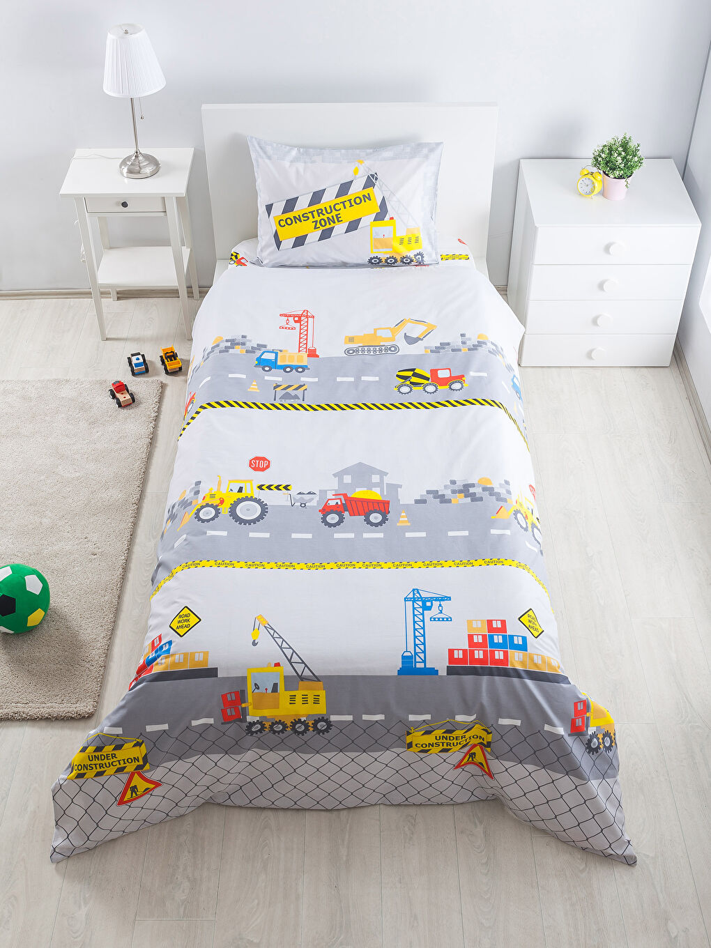 Unisex GREY Kids' Duvet Cover Full Set-3