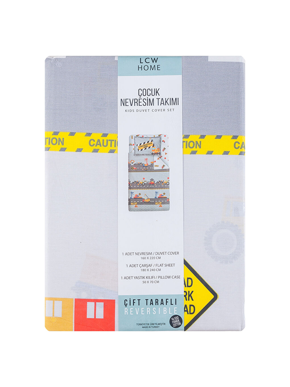 Unisex GREY Kids' Duvet Cover Full Set-7