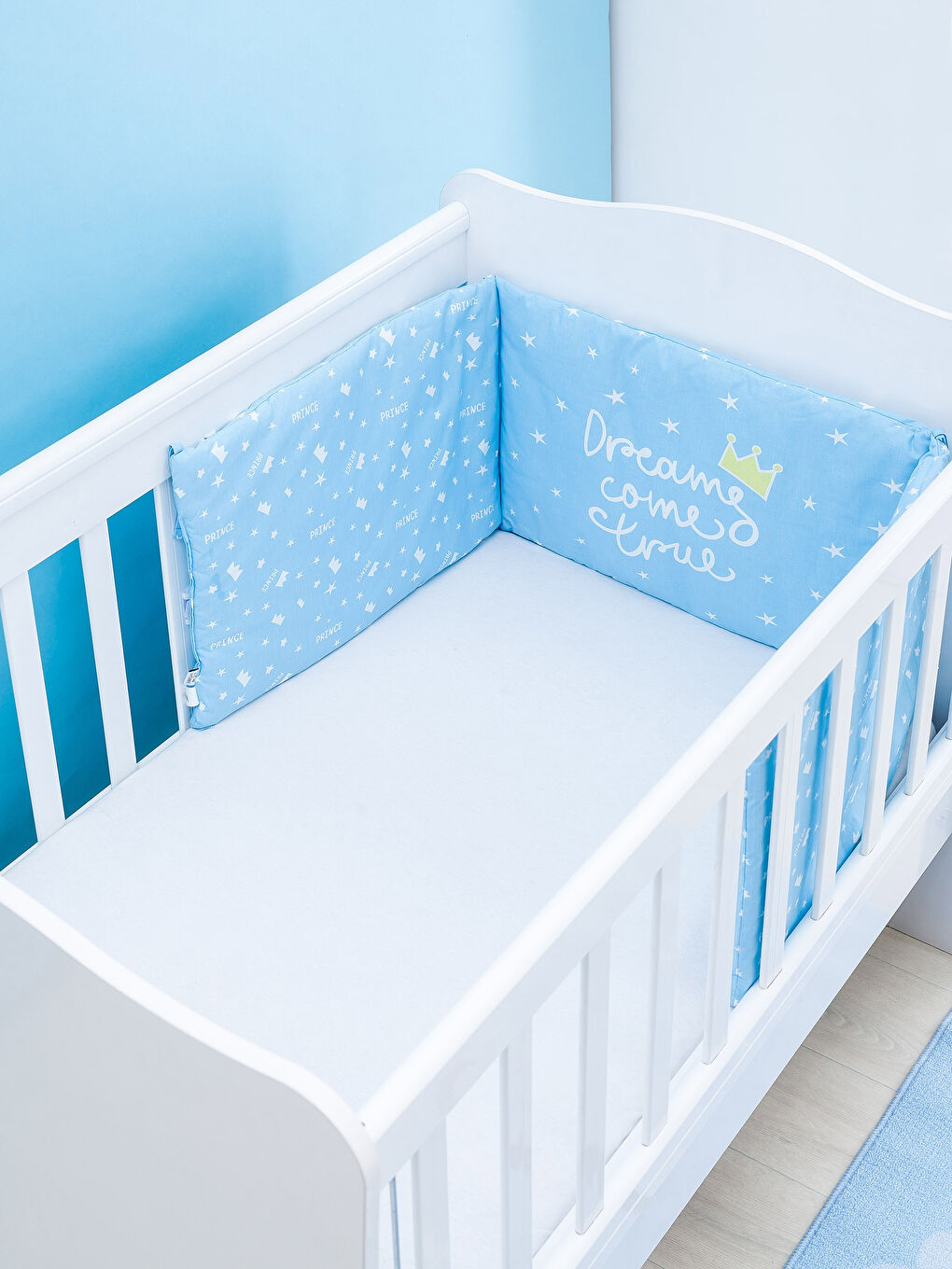 Pare-choc de lit de bébé BLEU