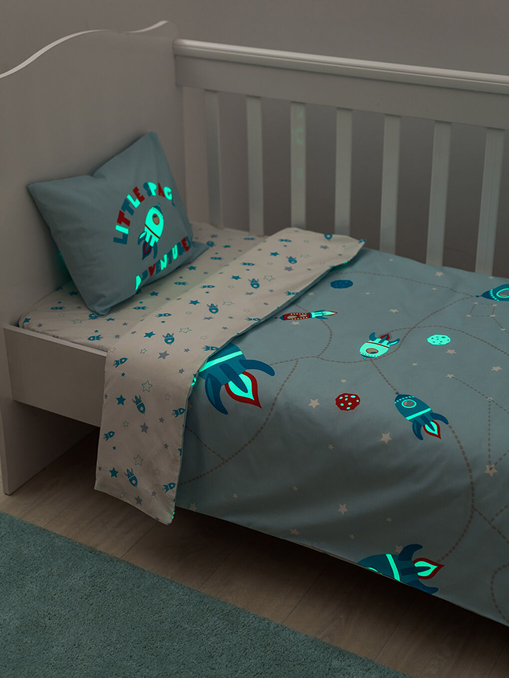 Mavi Baskılı Bebek Nevresim Takımı-2