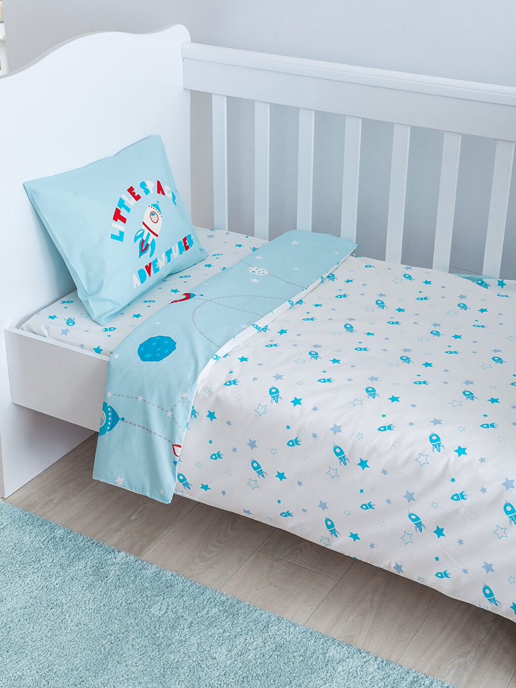 Mavi Baskılı Bebek Nevresim Takımı-3