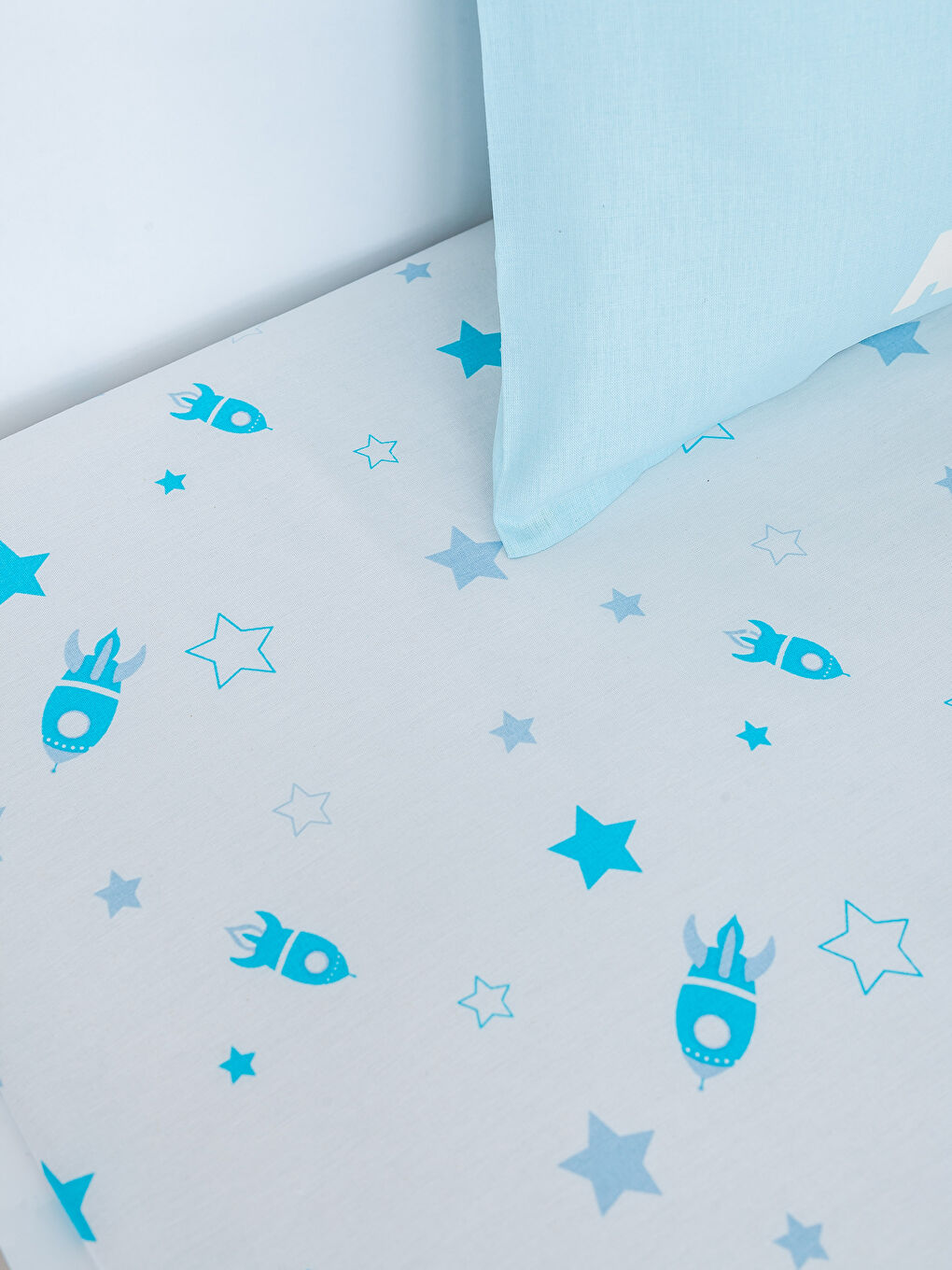 Mavi Baskılı Bebek Nevresim Takımı-4